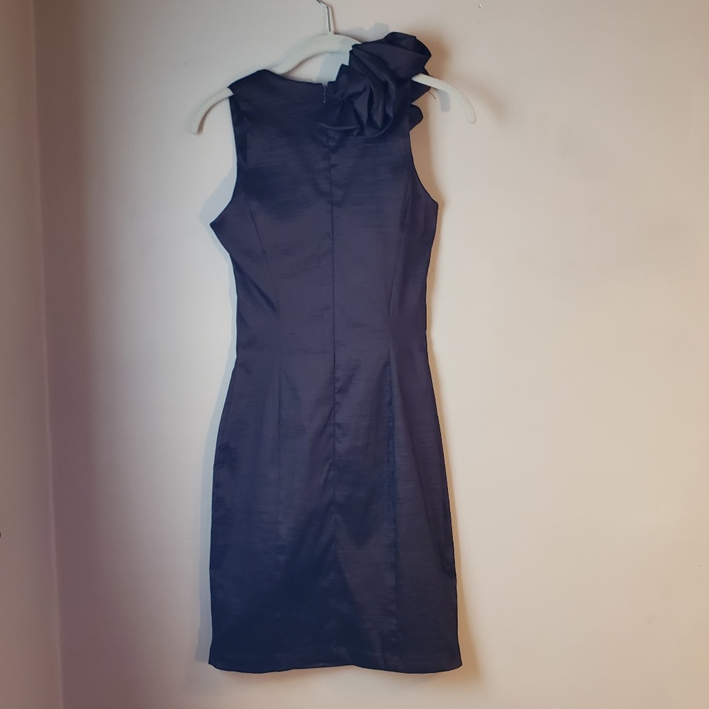 Cache Bronze Metallic Sheen Sheath Dress Size 8 - Picture 3 of 6